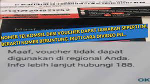 Penggunaan handphone sudah menjadi kebutuhan pokok. Solusi Nomer Telkomsel Diisi Voucher Mendapat Balasan Voucher Tidak Dapat Digunakan Di Regional Anda Youtube