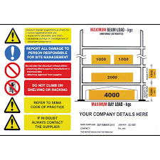 Weight Load Notices For Shelving Racking Mezzanines