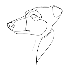 Whippet One Line Dog Art By Addillum Line Drawing Whippet Line Art Drawings