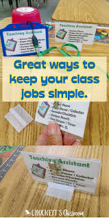 Simplifying Classroom Jobs Classroom Jobs Teaching Classroom Management Resource Classroom