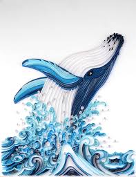 فريد الأزرق الحوت اللف ورقة لوحات جدار ديكور فني لتقوم بها بنفسك اللف ورقة  الحرف الهدايا لتقوم بها بنفسك اللف ورقة أطقم الأدوات - AliExpress