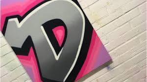 Graffiti Letter D Alphabet On Canvas With Spray Paint Youtube