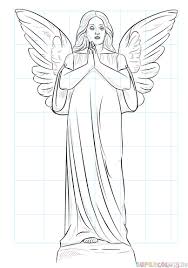 How To Draw An Angel Girl Step By Step Drawing Tutorials For Kids And Beginners Angel Drawing Easy Drawing Tutorial Drawing Tutorials For Kids