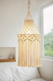 Pendant Light Shade Boho White Lampshade Decor Macrame Lamp Etsy Macrame Lamp Macrame Lamp Shade Origami Lamp