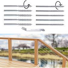 Horizontal imposed loads should always be considered to act at a height of 1.1m (43.3 in) above the datum. Muzata Swage Lag Screws Left Right 20 Pack For 1 8 Cable Railing T316 Stainless Steel Stair Deck Railing Wood Post For Horizontal Vertical Balusters 10 Pairs Ck17 Series Ca1 Cd1 Cs1