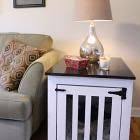 The dog house doubles as a side table, end table, or large nightstand. Large Wood Pet Kennel End Table Dog Crate Furniture Dog Kennel End Table Diy Dog Crate