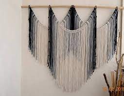 Large Macrame Wall Hanging Fiber Wall Art Macrame Curtain Etsy In 2021 Macrame Wall Hanging Diy Yarn Wall Art Fiber Wall Art