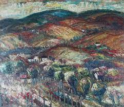 Olaj, farost eredeti képcsarnokos keretezésben. Cseh Laszlo 1914 1991 Martonfoi Taj