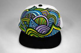 Tribal Pattern Snap Back Hat Hand Painted Trippy Snapback Etsy Hand Painted Hats Painted Hats Tribal Pattern
