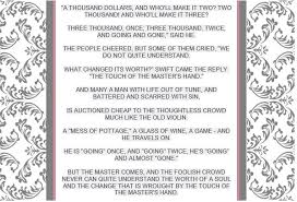 Maybe you would like to learn more about one of these? The Touch Of The Master S Hand