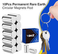 VSKIZ 0.24x0.39in Magnetic Cylinder, 10Pcs Strong Cylinder Rod Magnets  Round Disc Crafting Sticker Holder Lifter Fastener Magnets Multi-use  Permanent ...