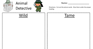 Wild Animals Vs Tame Pdf Animal Activities For Kids Pets Preschool Animal Lessons