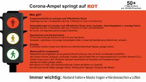 Was bedeutet die stufe dunkelrot? Corona Ampel Springt Auf Rot Massnahmen Zum Infektionsschutz Werden Ab Sonntag Erneut Verscharft Klartext La