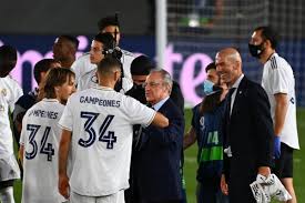 Florentino pérez has restored real madrid's international prestige. Real Madrid President Florentino Perez Calls Zinedine Zidane The Architect Of La Liga Victory The Statesman