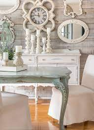 Of course, the rocky wall, wood flooring, and exposed wood beams are the main element which brings a rustic touch to the overall look of the room. 41 Beautiful Shabby Chic Dining Room Designs Digsdigs