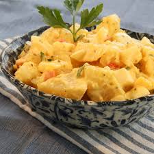 Over high heat, bring dressing to boil, and immediately pour over cooked potatoes. Sweet Potato Salad Recipe Allrecipes