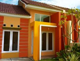Anda bisa menggunakan contoh cat rumah ini untuk rumah yang tampak elegan dan berkelas. Kombinasi Warna Cat Tiang Rumah Kami