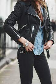Raspberry And Red Weronika Zalazinska Leather Jacket Outfits Fashion Clothes