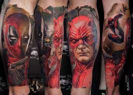 Znalezione Obrazy Dla Zapytania Marvel Tattoo Sleeve Black And White Marvel Tattoos Marvel Tattoo Sleeve Blackout Tattoo