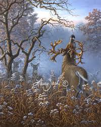 Deer paintings by Larry Zach