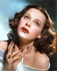 Two pictures of Hedy Lamarr and two pictures of Vivien Leigh