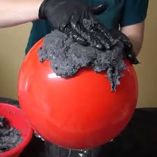 Create your pendant shade with an exercise ball. Home Dzine Home Decor Make Papermache Lampshade