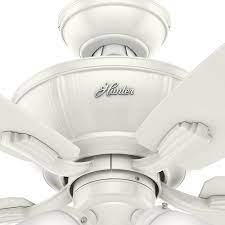 Fan categories all ceiling fans led ceiling fans flush mount ceiling fans outdoor ceiling fans fans with lights small fans fans with remote wall fans floor + table. Hunter Summerlin 48 Fresh White Outdoor Led Ceiling Fan At Menards