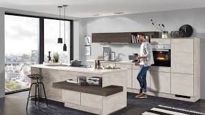 Moderne Inselkuche Riva Von Nobilia Mit Front In Beton Grau Grau