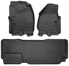 2012 2016 F250 F250 Supercab Husky Weatherbeater Front Rear Floor Mats Black 99721 In 2020 Husky Liners Floor Liners Liner
