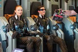 Bts Of X Men Apocalypse Sophie And Tye In The X Jet Set In Their X Men Uniforms As Jean Grey Phoe Cyclops X Men X Men Apocalypse Jean Grey And Scott Summers