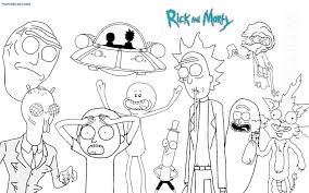 Download this fun coloring page from rick and morty. Rick And Morty Coloring Pages Free Coloring Pages