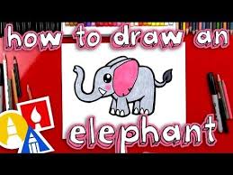 How To Draw An Elephant Simple Easy Slowly Step By Step For Kids And Beginners Youtube Elephant Drawing Art For Kids Hub Cartoon Elephant