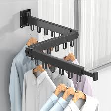 Folding Retractable Clothes Hanger Wall
