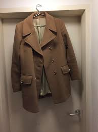 Manteau pois vintage années 1960 Van Wayne laine de chameau 12