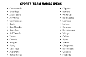 200 Best Sports Team Names Ideas And Suggestions For You