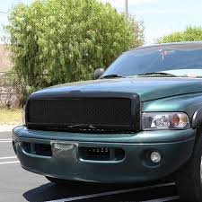 Tradesman, slt, big horn/lone star, sport, power wagon, laramie, laramie longhorn then, the ram 2500's taller grille, bigger headlights, and generally. Spec D Grill Dodge Ram 1500 2500 3500 94 01 Mesh Gloss Black Redline360