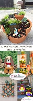 Im garten sieht die sukkulenten deko. Diy Garten Dekoideen Mit Tontopfen Die Man Ganz Leicht Selber Machen Kann