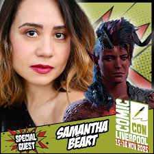 COMIC CON LIVERPOOL GUEST ANNOUNCEMENT- SAMANTHA BÉART 👾 Baldur's Gate III  👽 Torchwood 🧍🏼‍♂️ The Sandman For tickets to meet Samantha please go to  www.comicconventionliverpool.co.uk If you cannot make this event but
