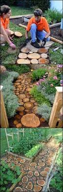 Check spelling or type a new query. Easy Diy Garden Path Made Of Wood Slabs Cheap And Stylish Solution For Paths Through The Flower Beds Logwo Garden Paths Backyard Landscaping Backyard