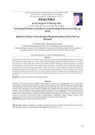 Check spelling or type a new query. Pdf Analitika Jurnal Magister Psikologi Uma Learning Activities Of Students Using Developed Innovative Pop Up Book Kegiatan Belajar Siswa Dengan Mengembangkan Buku Pop Up Inovatif