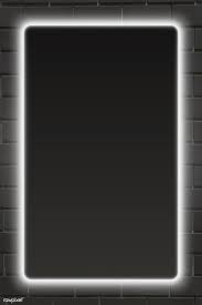 Download Premium Vector Of Rectangle White Neon Light Frame Template Neon Wallpaper Frame Template Black Background Wallpaper
