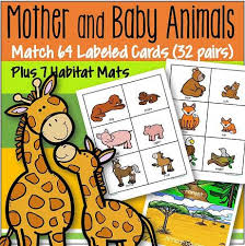 How to play the animal matching game: Mother S Day Theme Activities And Printables For Preschool And Kindergarten Kidsparkz