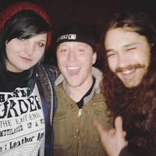 Who is in the photo with?