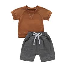 When shopping for your little man, you know that it's important they wear apparel that's comfortable, durable and stylish. Kids Boys Hot Sell Cotton Short Sleeves Shirt And Shorts Sets Buy Kids Cotton Knit Shirts Kids Cotton Pajama Sets Kids Clothes Product On Alibaba Com