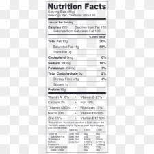 free nutrition facts png transpa