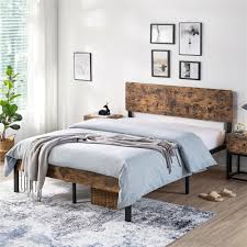 10% coupon applied at checkout. Full Size Metal Platform Bed Frame Slat Rustic Black With Headboard Footboard For Sale Online Ebay