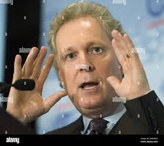 Quebec Premier Jean Charest addresses the Council of International  Relations at a luncheon in Montreal,. Tuesday, Sept. 30, 2008. THE CANADIAN  PRESSRyan Remiorz Stock Photo