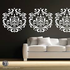 Gold and white classic damask wall sticker. Classic Damask Wall Decals Pattern Surface Graphics Graphicsmesh