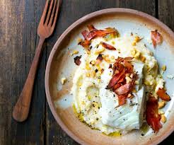 Cabillaud Et Speck Puree De Chou Fleur Recette Puree Chou Fleur Idee Recette Chou Fleur