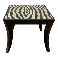 Get 5% in rewards with club o! Zebra Pattern Stone Inlay Side Coffee Table Chairish